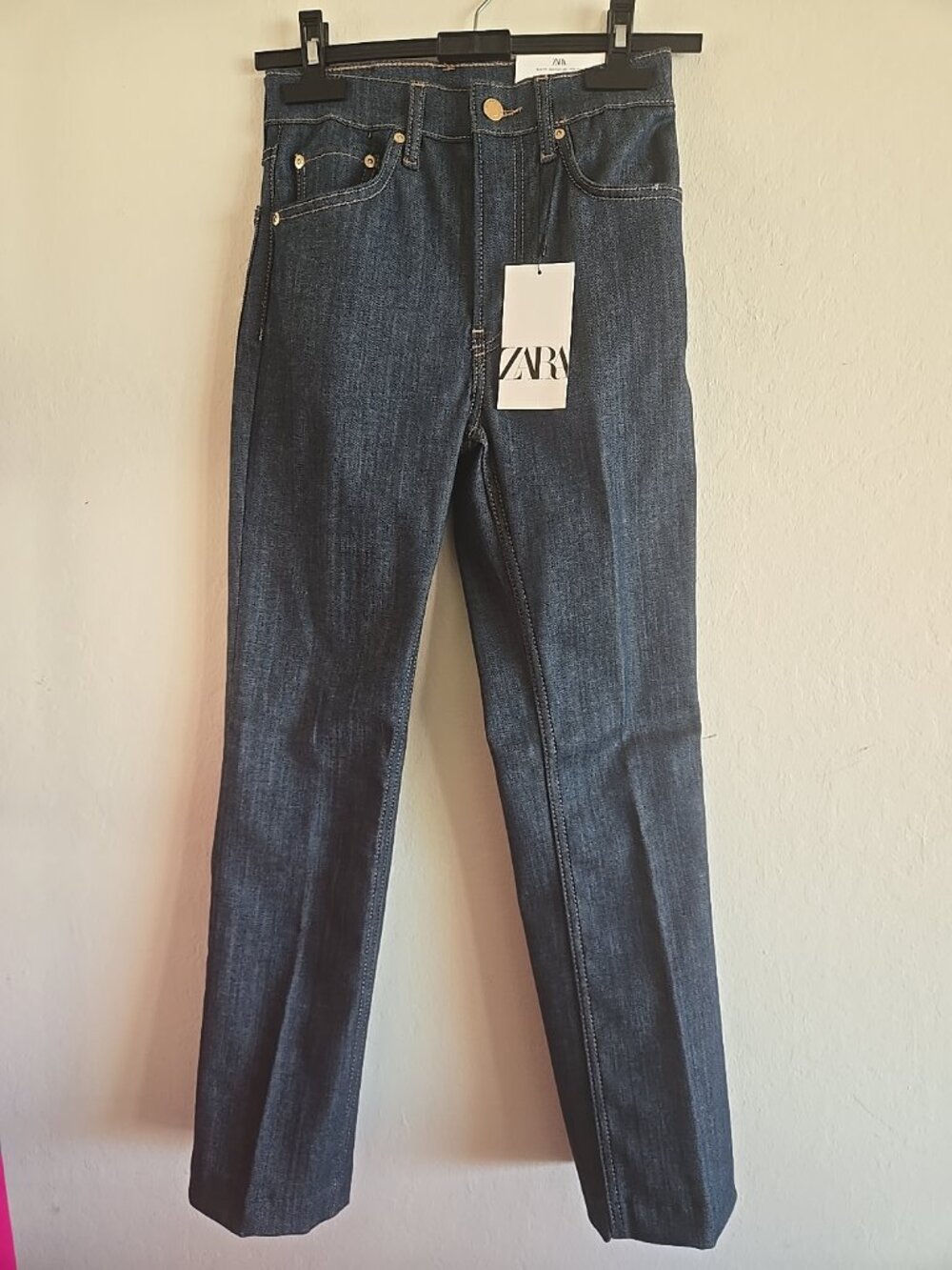 NWT Zara the bootcut cropped in pure blue SIze 34 (2)